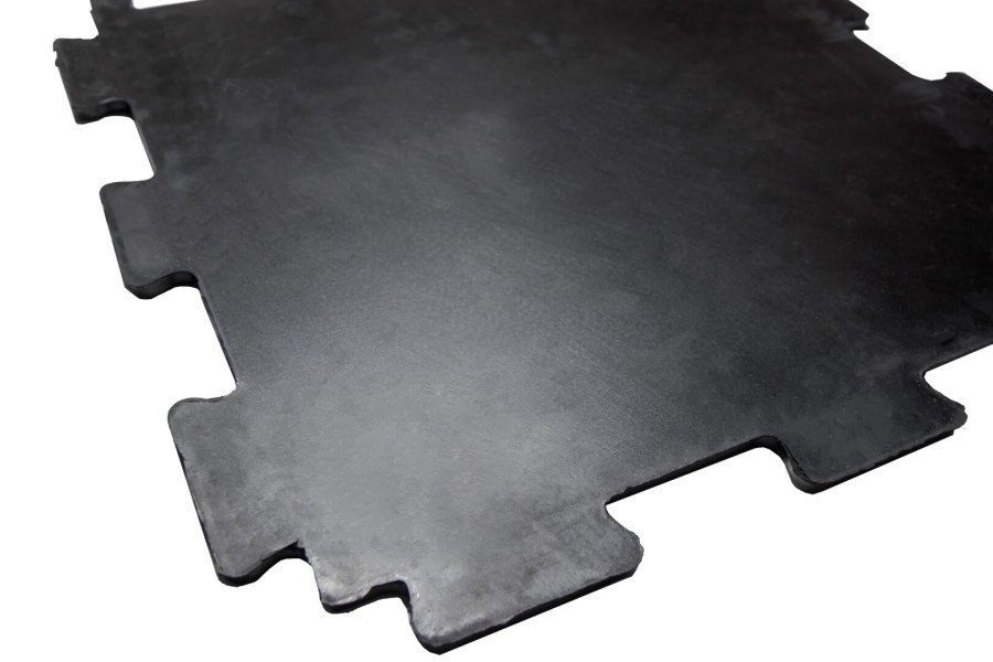 Резиновая плитка «Спецпол Ромб», 10 мм, 500*500 мм, чёрная