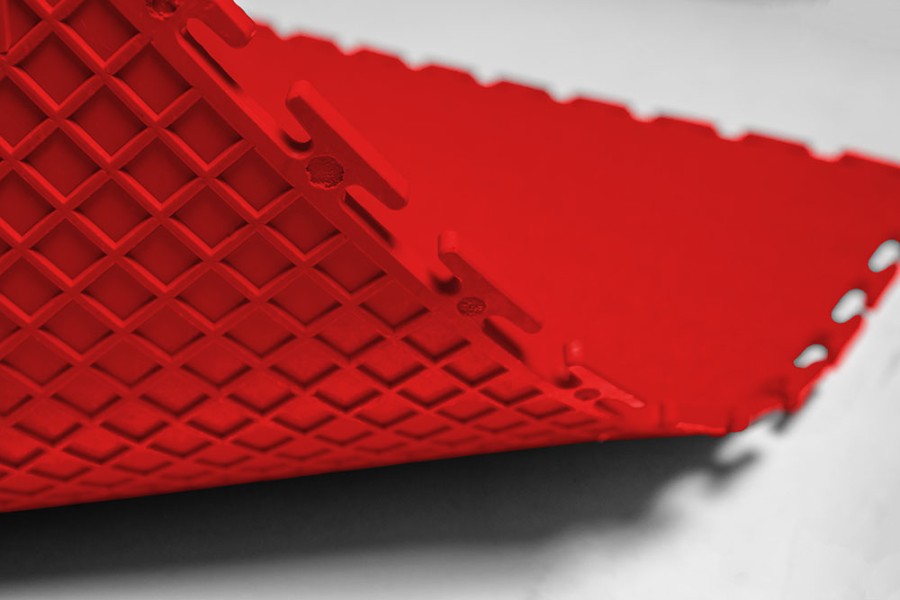 Плитка  ПВХ Sold Terra, 7 мм, 500*500, т-образный замок, красная