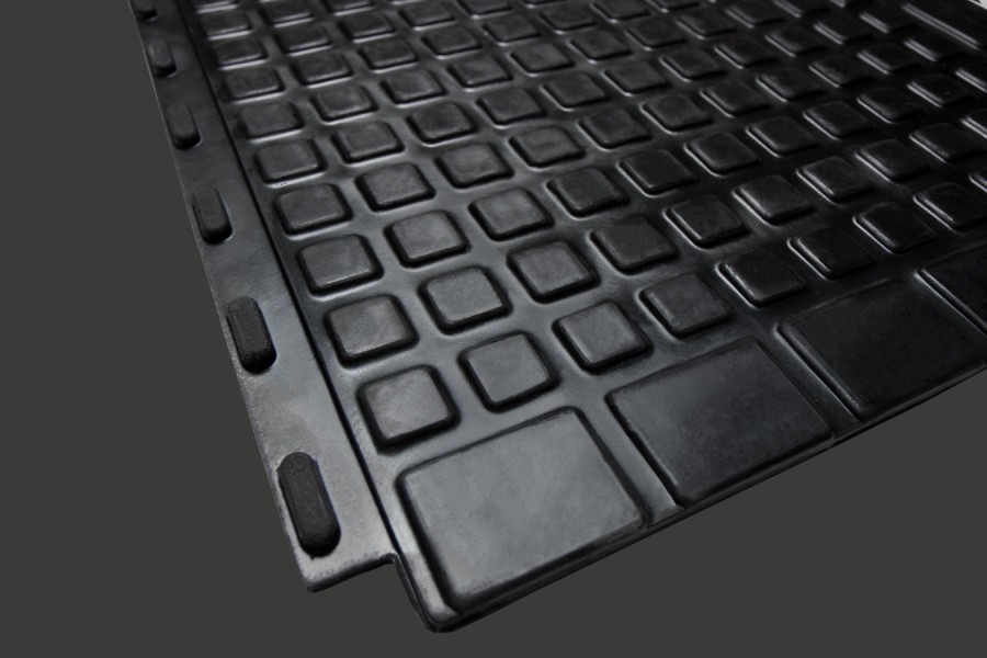 Резиновая плитка «Трансформер», 16 мм, 500*500 мм, чёрная