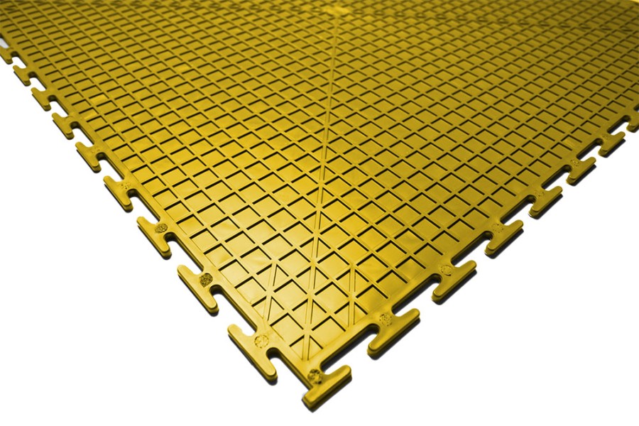 Плитка ПВХ Sold Grain, 7 мм, 500*500, т-образный замок, жёлтая