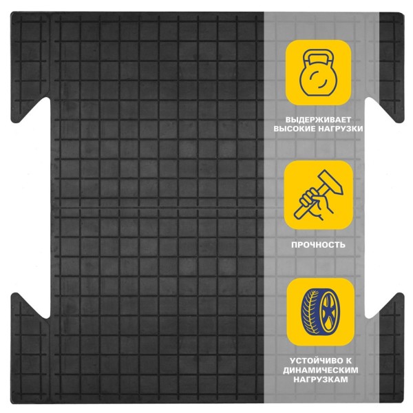 Резиновая плитка «Технопол», 25 мм, 500*500 мм