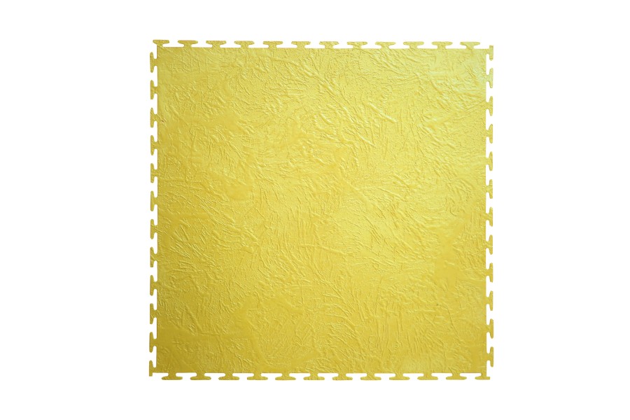 Плитка  ПВХ Sold Decor, 7 мм, 500*500, т-образный замок, жёлтая