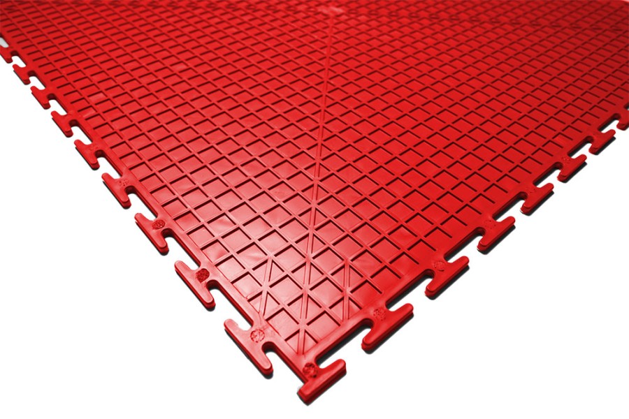 Плитка ПВХ Sold Grain, 7 мм, 500*500, т-образный замок, красная