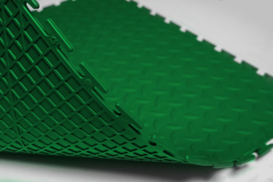 Резиновая плитка, Rubber Grain, 9 мм, 500*500 мм, зелёная