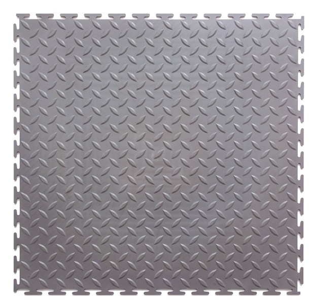 Плитка ПВХ Sold Grain, 9 мм, 500*500, т-образный замок, тёмно-серая