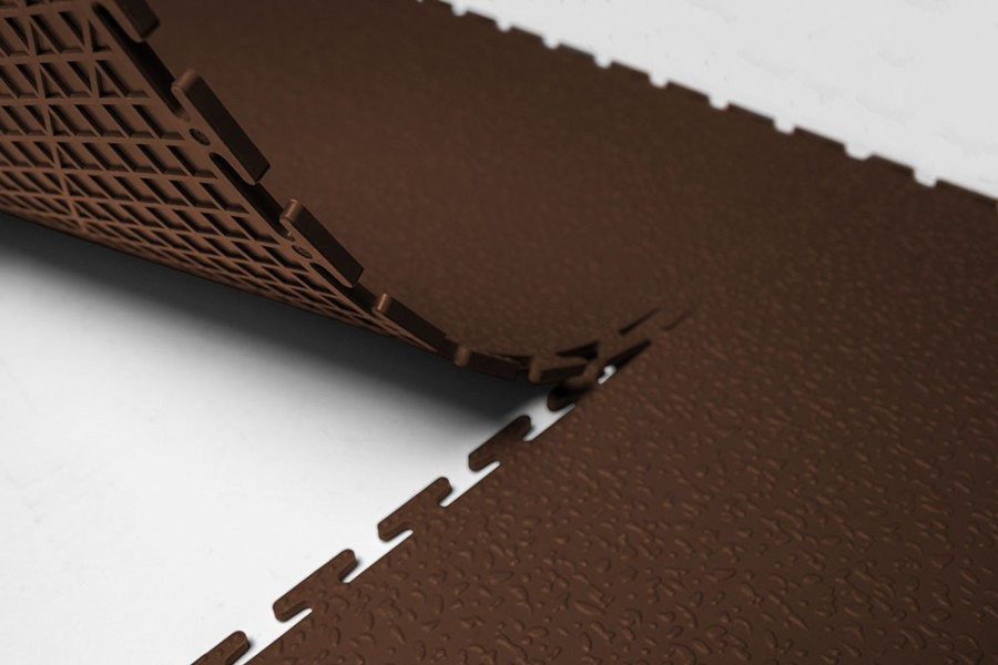 Плитка  ПВХ Sold Modern, 5 мм, 500*500, т-образный замок, коричневая