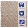 Резиновая плитка, Rubber Grain, 9 мм, 500*500 мм, бежевая