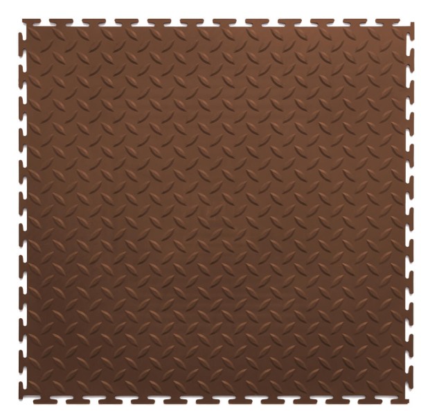 Резиновая плитка, Rubber Grain, 9 мм, 500*500 мм, коричневая