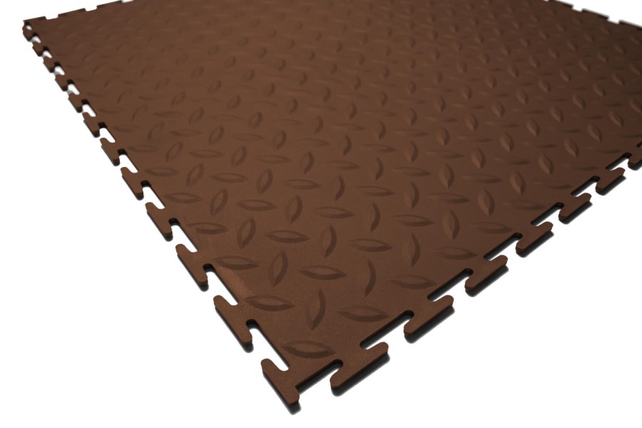 Резиновая плитка, Rubber Grain, 9 мм, 500*500 мм, коричневая