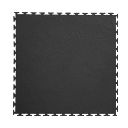 Плитка  ПВХ Sold Decor, 7 мм, 500*500, т-образный замок, чёрная