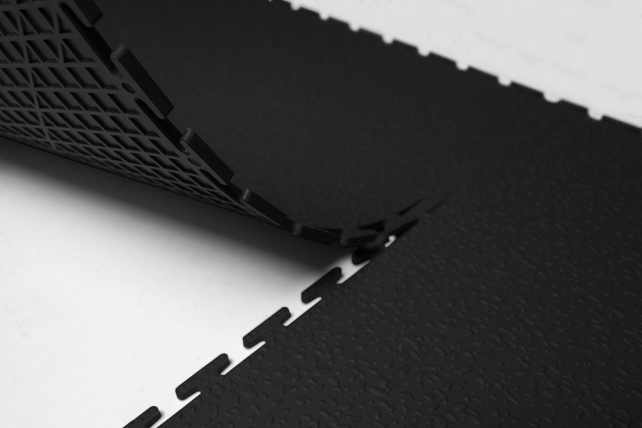 Плитка  ПВХ Sold Modern, 7 мм, 500*500, т-образный замок, чёрная