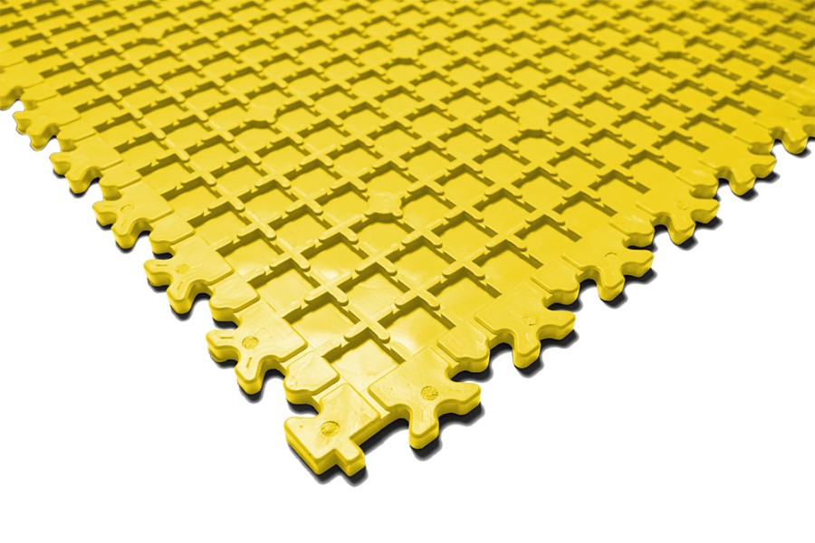 Плитка  ПВХ Sold Diamond, 7 мм, 500*500, фигурный замок, жёлтая