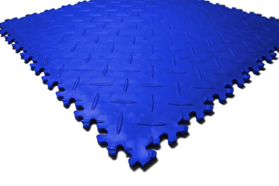 Плитка  ПВХ Sold Diamond, 7 мм, 500*500, фигурный замок, синяя