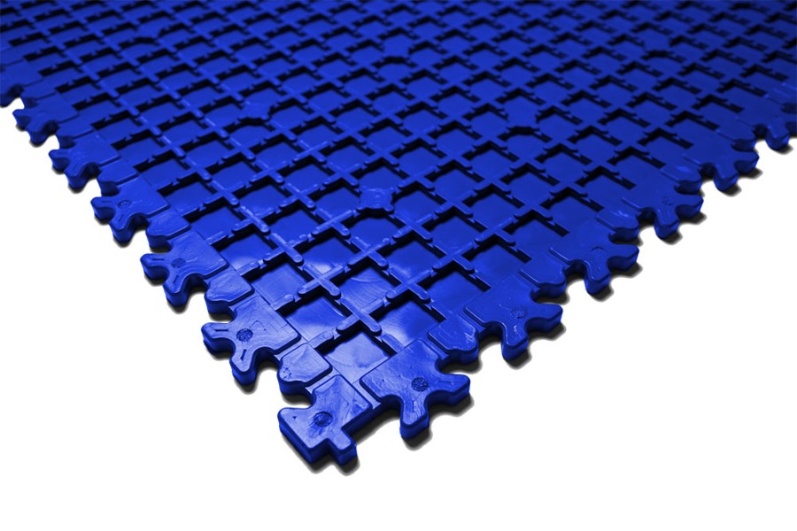 Плитка  ПВХ Sold Diamond, 7 мм, 500*500, фигурный замок, синяя