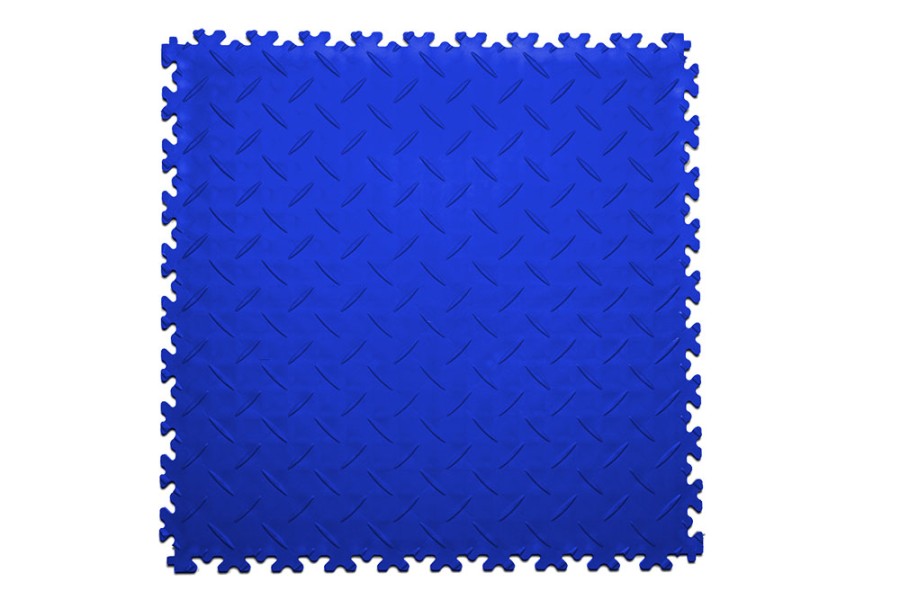 Плитка  ПВХ Sold Diamond, 7 мм, 500*500, фигурный замок, синяя