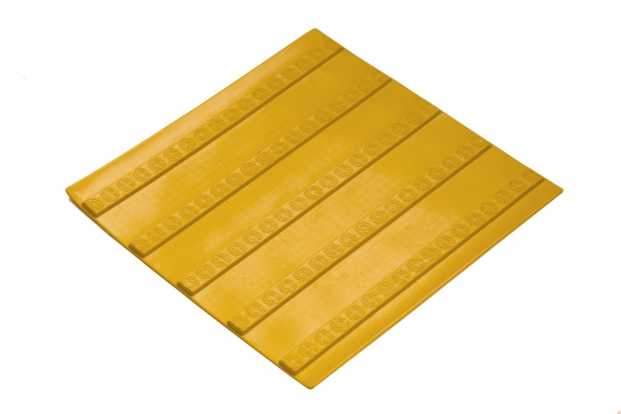 Тактильная плитка с продольным рифом, 6 мм,  300*300 мм