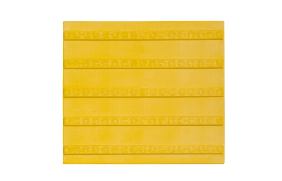 Тактильная плитка с продольным рифом, 6 мм,  300*300 мм