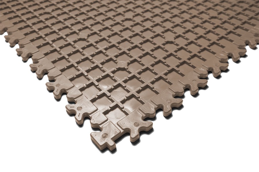 Плитка  ПВХ Sold Diamond, 7 мм, 500*500, фигурный замок, бежевая