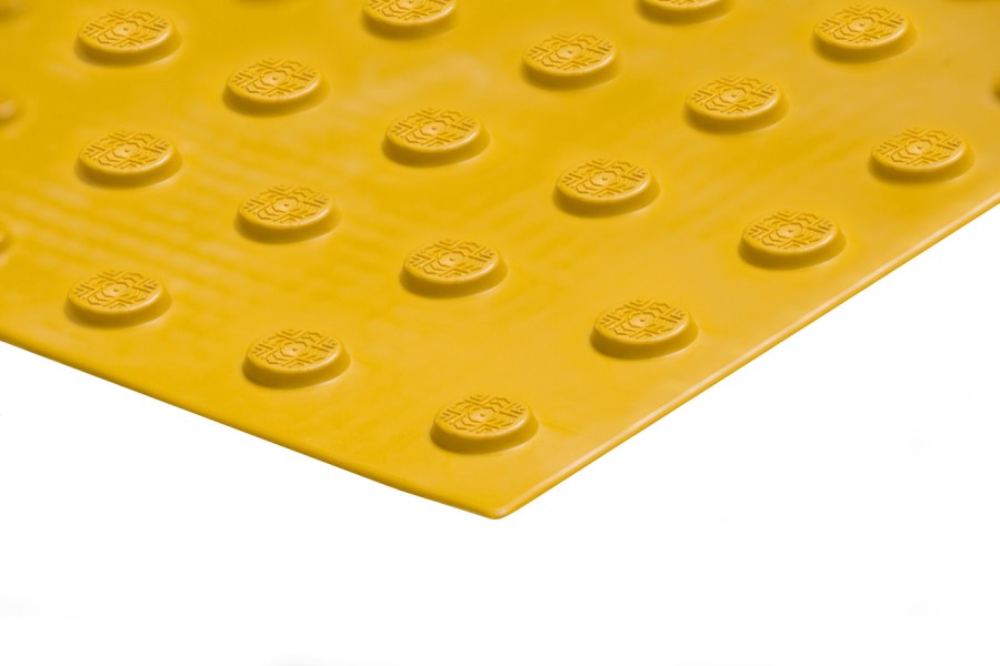 Тактильная плитка с конусообразным рифом (линейный порядок), 6 мм,  300*300 мм