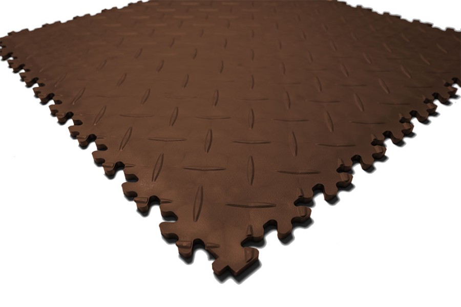 Плитка  ПВХ Sold Diamond, 7 мм, 500*500, фигурный замок, коричневая