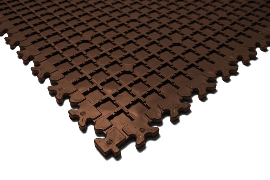 Плитка  ПВХ Sold Diamond, 7 мм, 500*500, фигурный замок, коричневая