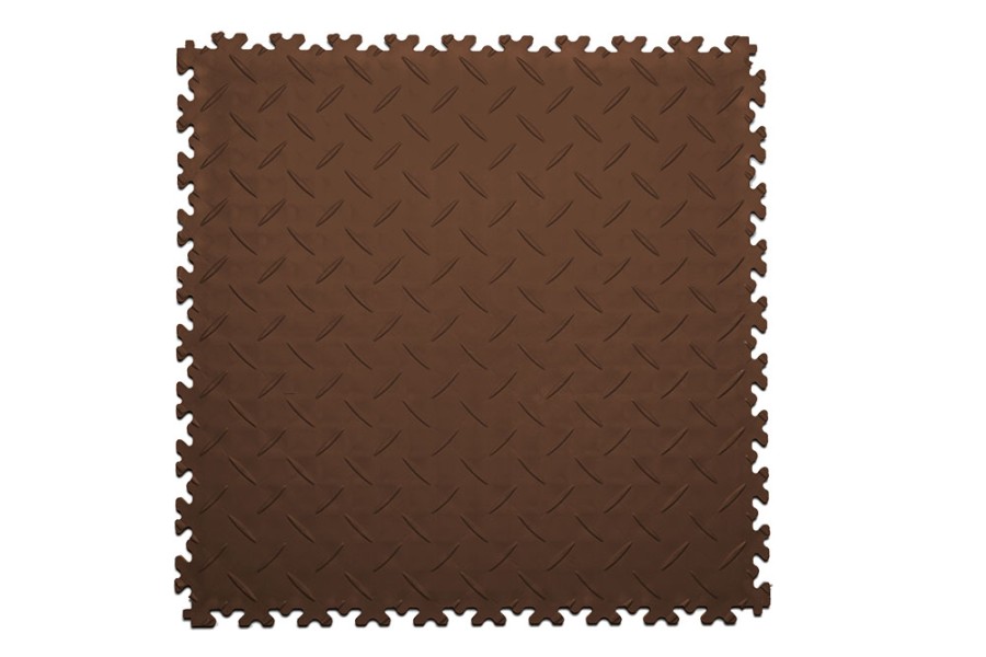 Плитка  ПВХ Sold Diamond, 7 мм, 500*500, фигурный замок, коричневая