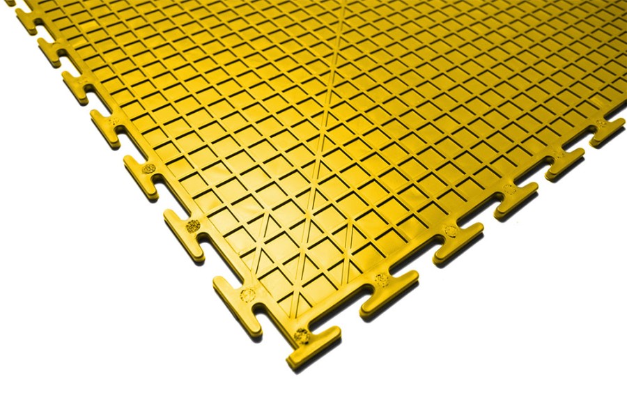 Плитка  ПВХ Sold Modern, 9 мм, 500*500, т-образный замок, жёлтая