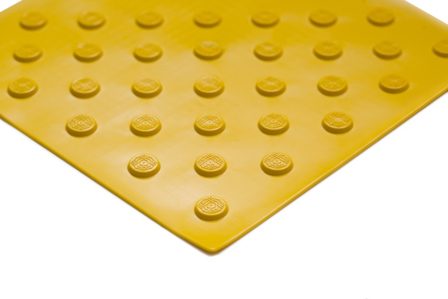 Тактильная плитка с конусообразным рифом (диагональный порядок), 6 мм,  300*300 мм