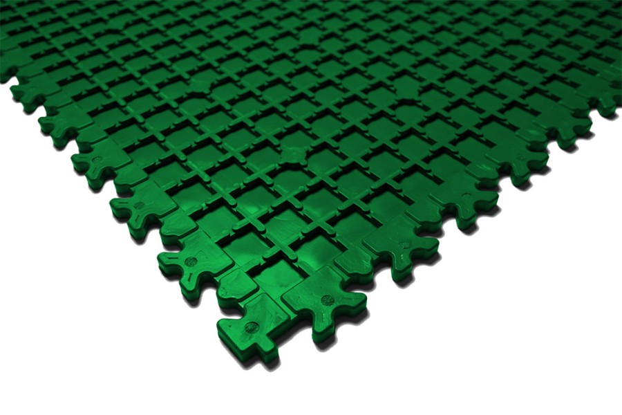 Плитка  ПВХ Sold Diamond, 7 мм, 500*500, фигурный замок, зелёная