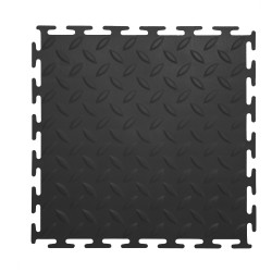 Плитка ПВХ Mini Grain, 5 мм, 250*250, т-образный замок, черная