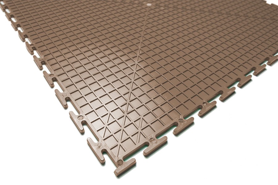 Плитка  ПВХ Sold Flat, 5 мм, 500*500, т-образный замок, бежевая