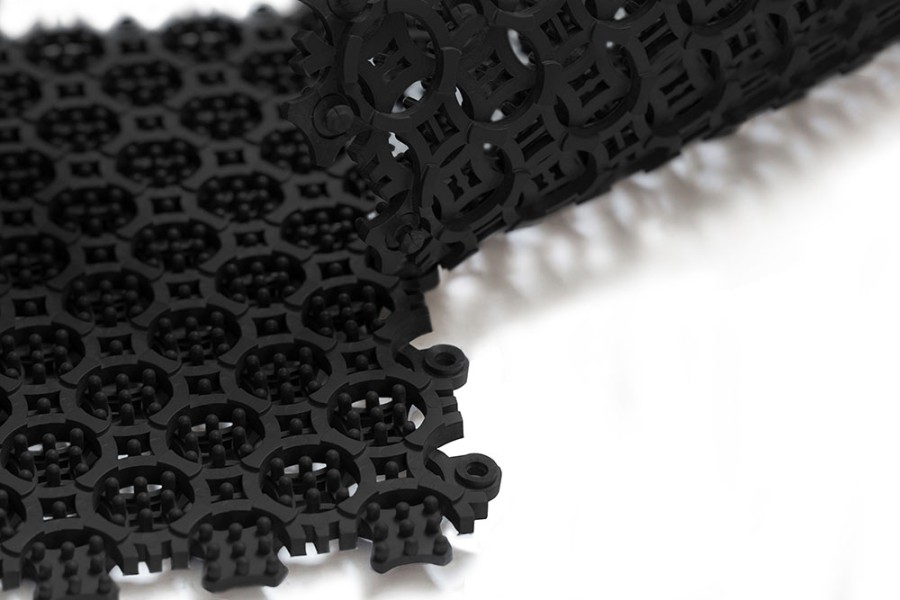 Грязезащитное покрытие ПВХ Sold Антикаблук, 9 мм, 200*200 мм, чёрный