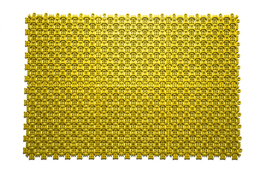 Грязезащитное покрытие ПВХ Sold Антикаблук, 9 мм, 200*200 мм, жёлтый