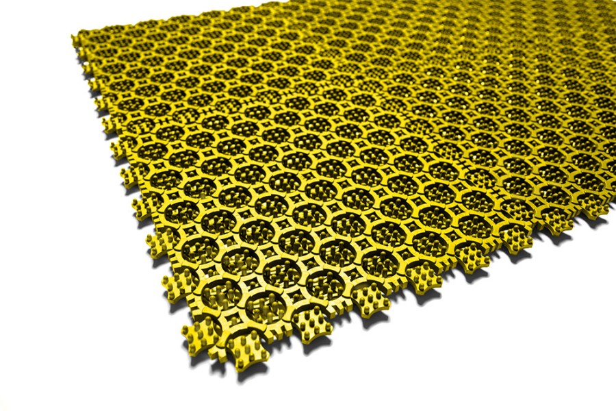 Грязезащитное покрытие ПВХ Sold Антикаблук, 9 мм, 200*200 мм, жёлтый