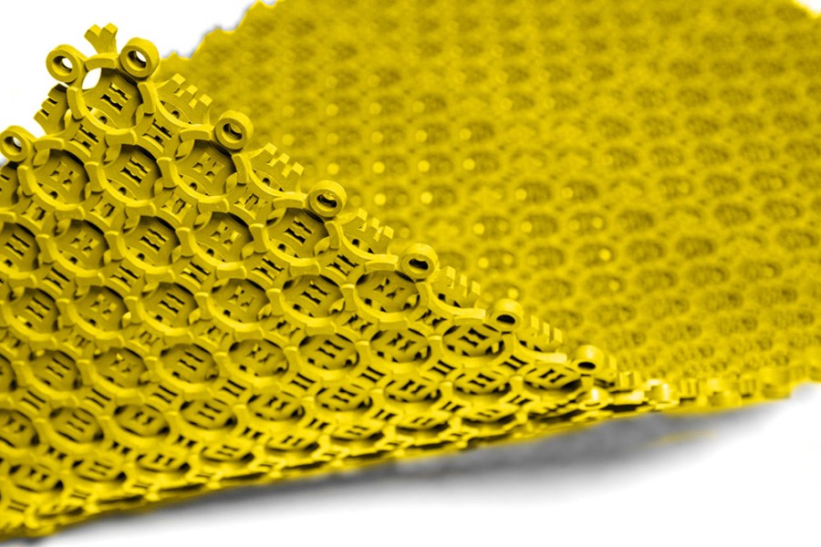 Грязезащитное покрытие ПВХ Sold Антикаблук, 9 мм, 200*200 мм, жёлтый