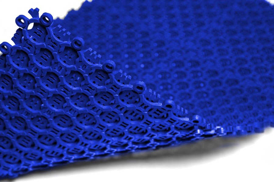 Грязезащитное покрытие ПВХ Sold Антикаблук, 9 мм, 200*200 мм, синий