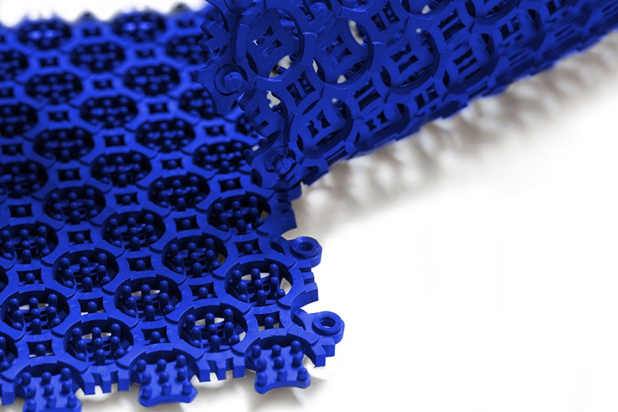 Грязезащитное покрытие ПВХ Sold Антикаблук, 9 мм, 200*200 мм, синий