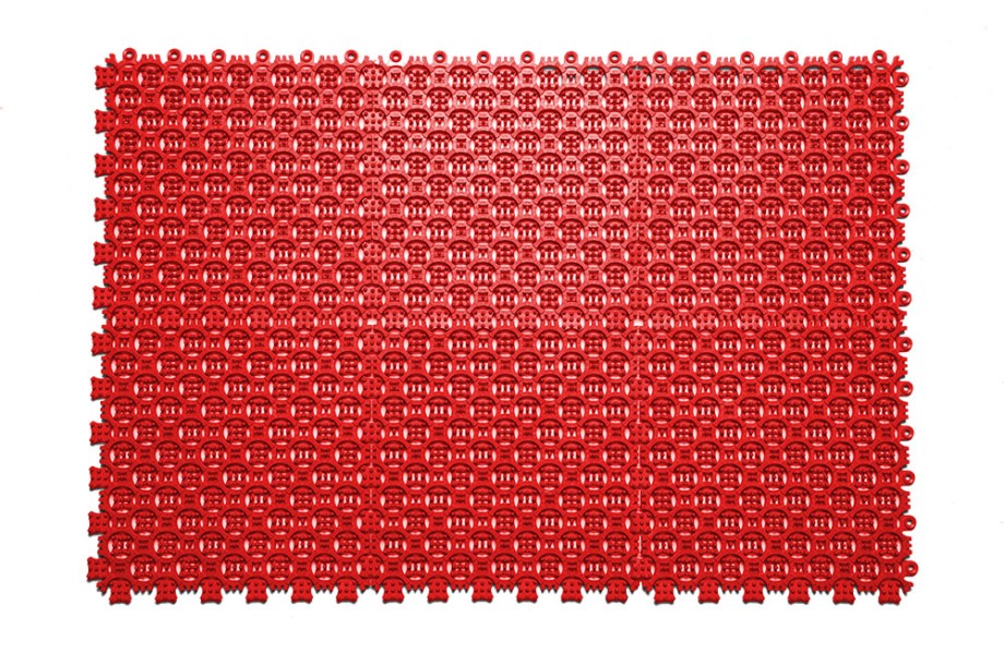 Грязезащитное покрытие ПВХ Sold Антикаблук, 9 мм, 200*200 мм, красный