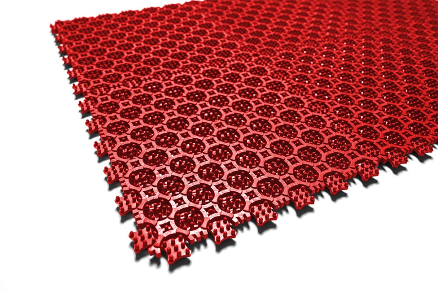 Грязезащитное покрытие ПВХ Sold Антикаблук, 9 мм, 200*200 мм, красный