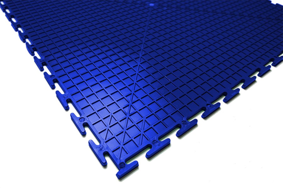 Плитка  ПВХ Sold Flat, 7 мм, 500*500, т-образный замок, синяя