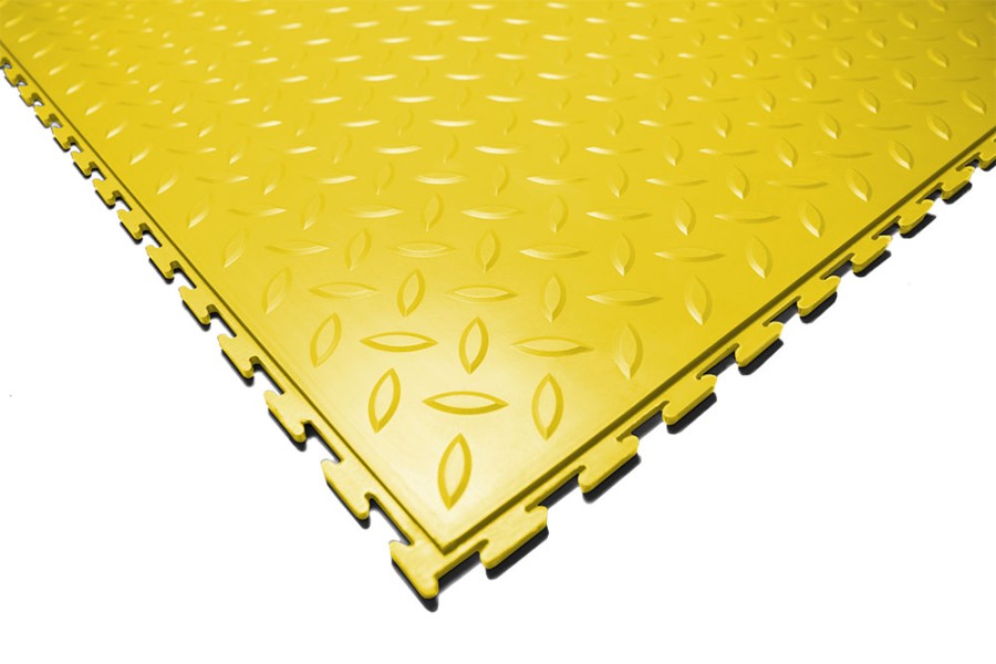 Плитка ПВХ Sold Grain, 5 мм, 500*500, скрытый замок, жёлтая