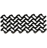 Грязезащитное покрытие ПВХ «Волна», 14 мм, 300*100 мм, чёрный