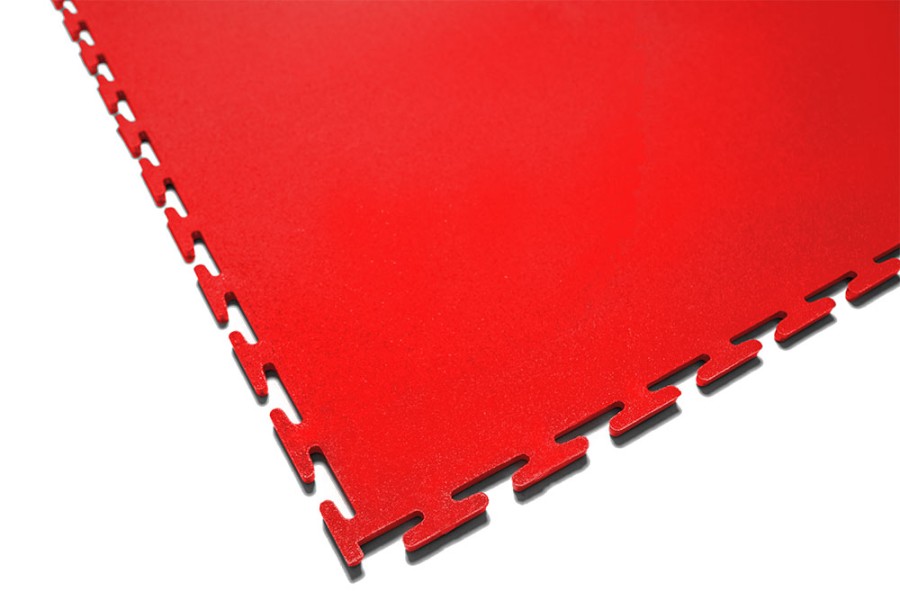 Плитка  ПВХ Sold Flat, 7 мм, 500*500, т-образный замок, красная