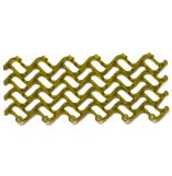 Грязезащитное покрытие ПВХ «Волна», 14 мм, 300*100 мм, жёлтый