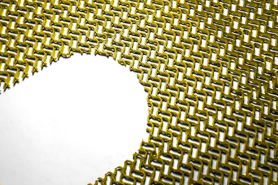 Грязезащитное покрытие ПВХ «Волна», 14 мм, 300*100 мм, жёлтый