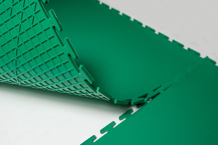 Плитка  ПВХ Sold Flat, 7 мм, 500*500, т-образный замок, зелёная