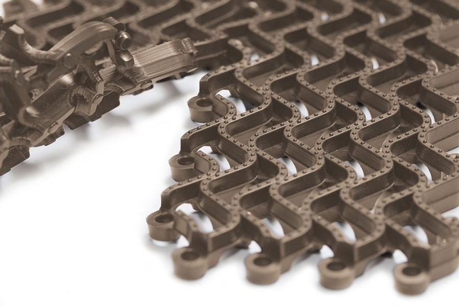 Грязезащитное покрытие ПВХ «Волна», 14 мм, 300*100 мм, бежевый