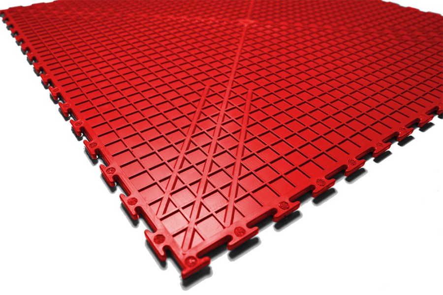 Плитка ПВХ Sold Grain, 5 мм, 500*500, скрытый замок, красная