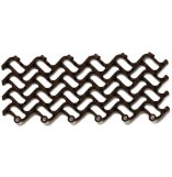 Грязезащитное покрытие ПВХ «Волна», 14 мм, 300*100 мм, коричневый