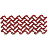 Грязезащитное покрытие ПВХ «Волна», 14 мм, 300*100 мм, красный